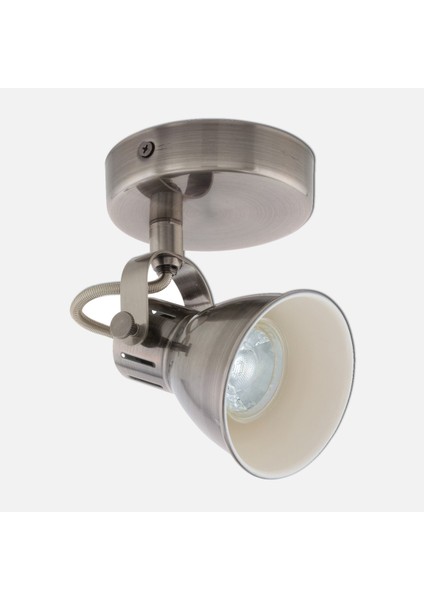 Seras 3.3 W Ledli LED Duy Yuvarlak Sıvaüstü Spot 1 Adet Gümüş