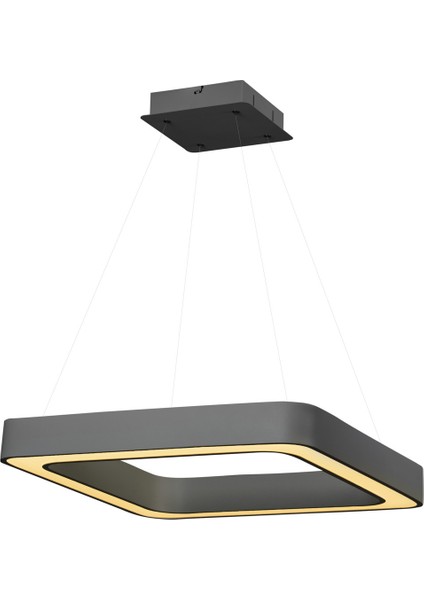 Profil Sarkıt 4000K Plastik Kare Tekli Modern Sarkıt Antrasit 4000K