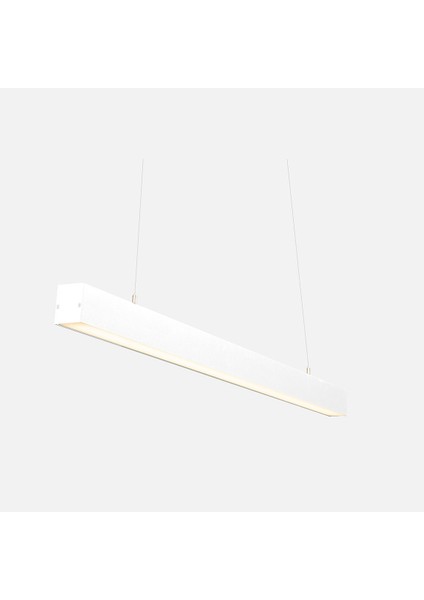 Profil Sarkıt 150 cm Plastik Dikdörtgen Tekli Modern Sarkıt Beyaz 3000K