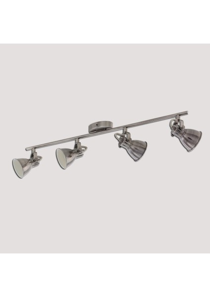 Eglo Seras 3.3 W Ledli LED Duy Yuvarlak Sıvaüstü Spot 4 Adet Gümüş