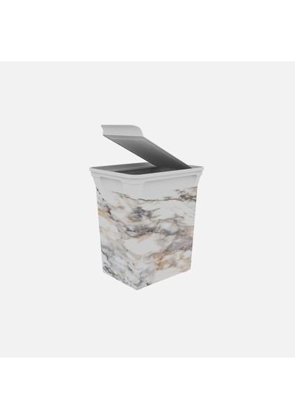 Qutu Q-Trash Çöp Kutusu Marble