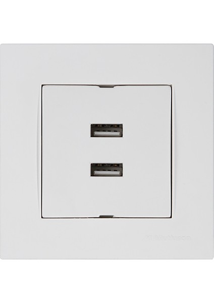 Rita 2'li USB Şarj Prizi Beyaz