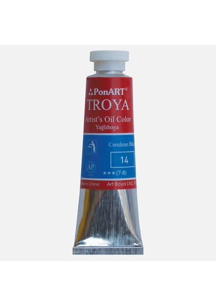 Ponart Troya Yağlı Boya Tüp 14 Lake Blue 37 ml