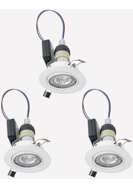 Peneto 5 W Ledli LED Duy Yuvarlak Sıvaaltı Spot 3 Adet Beyaz