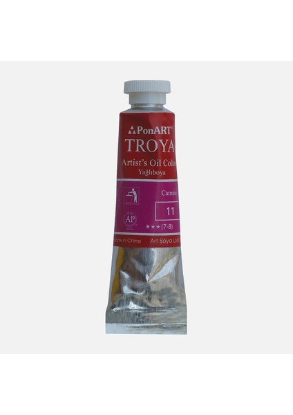 Troya Yağlı Boya Tüp 11 Alizarin Crimson 37 ml