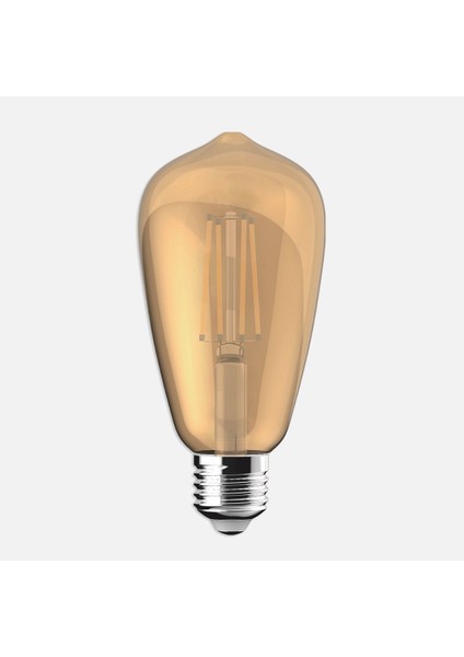 Gold Filament ST64 6 W Sarı Klasik E27 Duy LED Ampul