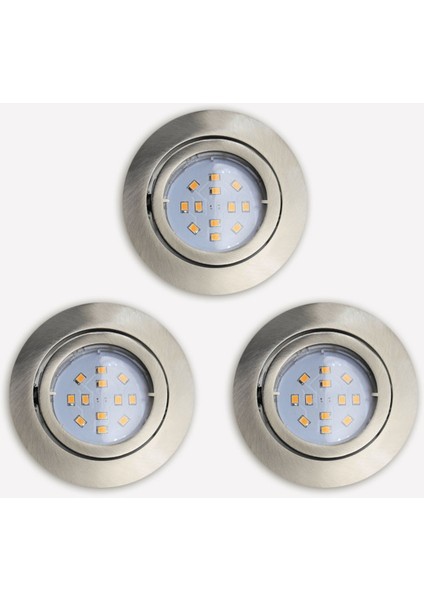 Tedo 5 W Ledli LED Duy Yuvarlak Sıvaaltı Spot 3 Adet Nikel
