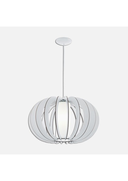 Stellato Çelik E27 Duy Yuvarlak Tekli Modern Sarkıt Beyaz