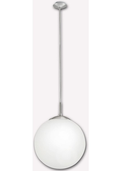 Rondo Cam Top Tekli Modern Sarkıt Beyaz