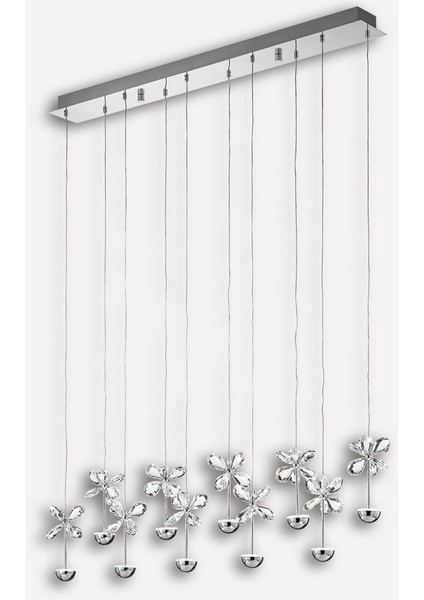 Pianopoli Çelik Kelebek Tekli Modern Sarkıt Gümüş