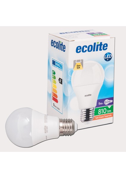 A60 9 W Sarı Klasik E27 Duy LED Ampul