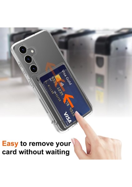 Samsung Galaxy A35 Kılıf Kamera Korumalı Kartlıklı Cüzdanlı Yumuşak Silikon Kapak Kartvizit Bölmeli