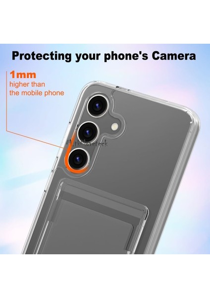 Samsung Galaxy A35 Kılıf Kamera Korumalı Kartlıklı Cüzdanlı Yumuşak Silikon Kapak Kartvizit Bölmeli