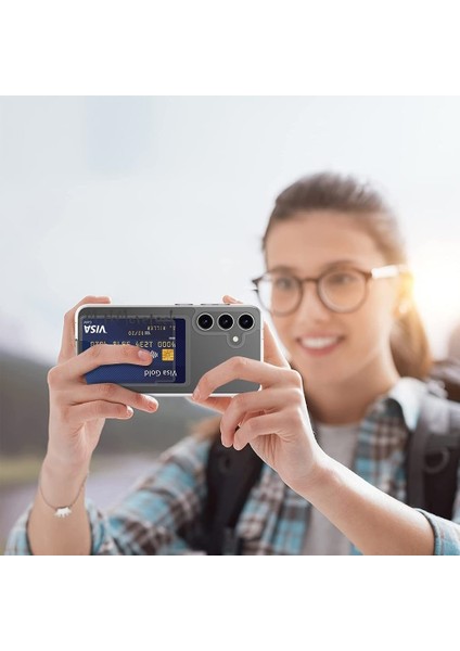 Samsung Galaxy A35 Kılıf Kamera Korumalı Kartlıklı Cüzdanlı Yumuşak Silikon Kapak Kartvizit Bölmeli