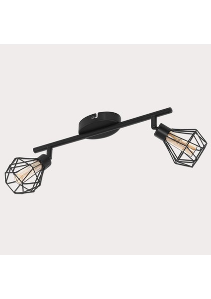 Zapata 3 W Ledli LED Duy Yuvarlak Sıvaüstü Spot 2 Adet Siyah