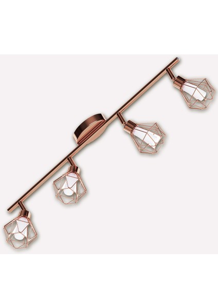 Zapata 2.5 W Ledli LED Duy Yuvarlak Sıvaüstü Spot 4 Adet Bakır