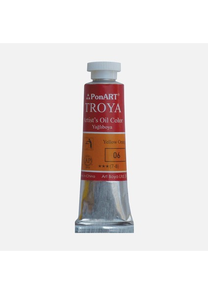 Ponart Troya Yağlı Boya Tüp 06 Orange Yellow 37 ml