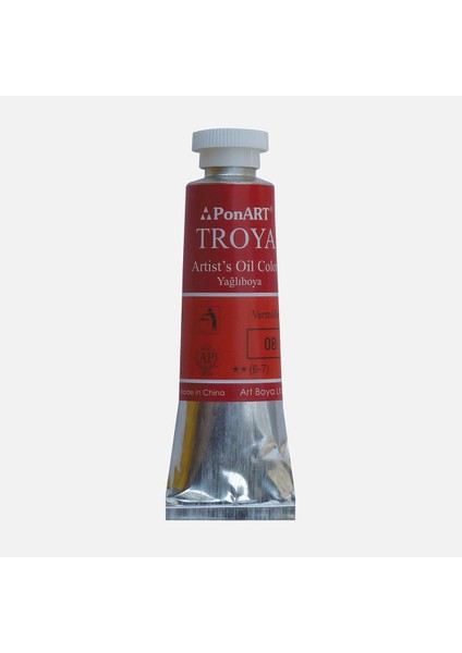 Ponart Troya Yağlı Boya Tüp 08 Vermıllıon 37 ml