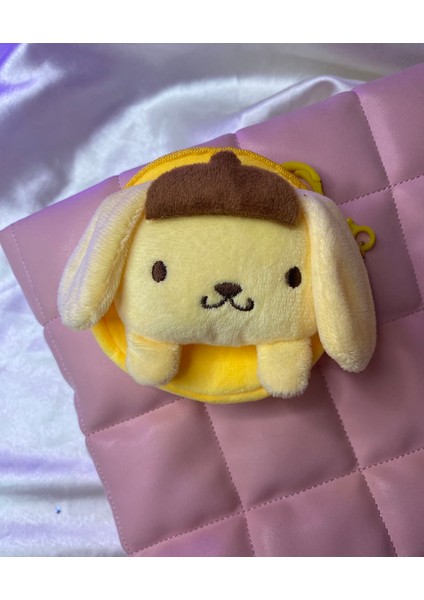 Sanrıo Karakterli Pompompurin Cüzdan, Anahtarlık Çanta Süsü