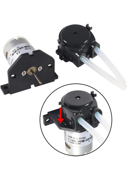 12 V Peristaltik Sıvı Pompası - Dozaj Su Pompası Silikon Tüp - NKP-DCL-S10D Siyah modelleri