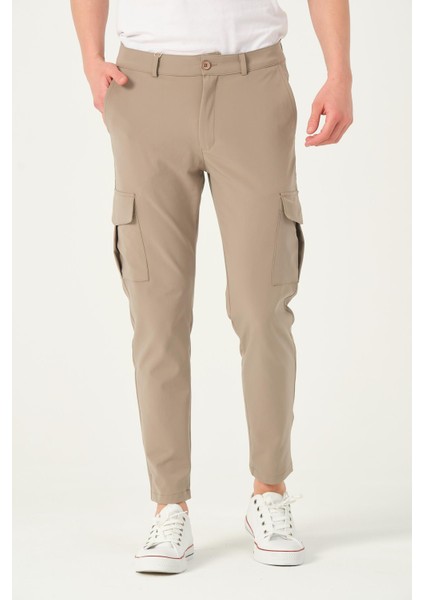 Erkek Regular Fit Kargo Cepli Jogger Spor Pantolon