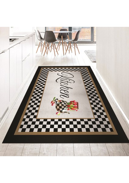Dijital Baskılı Kaymaz Taban Yıkanabilir Mutfak Halısı Yolluk, V-Mutfak-48-Renkli,