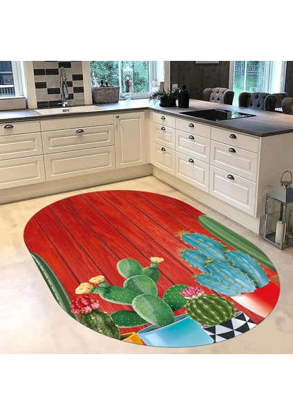 Dijital Baskılı Kaymaz Taban Yıkanabilir Oval Mutfak Halısı Yolluk, V-O-Mutfak-24-Renkli, fiyatları