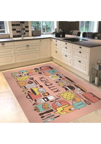 Dijital Baskılı Kaymaz Taban Yıkanabilir Mutfak Halısı Yolluk, V-Mutfak-17-Renkli, fiyatları