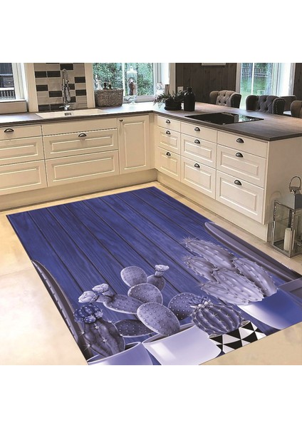 Dijital Baskılı Kaymaz Taban Yıkanabilir Mutfak Halısı Yolluk, V-Mutfak-24-Mavi, fiyatları