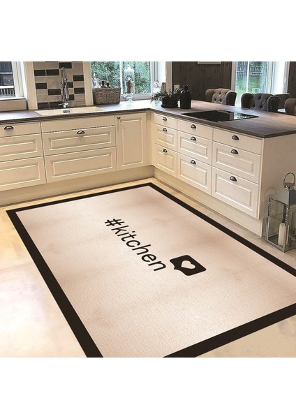 Dijital Baskılı Kaymaz Taban Yıkanabilir Mutfak Halısı Yolluk, V-Mutfak-02-Kahve, fiyatları