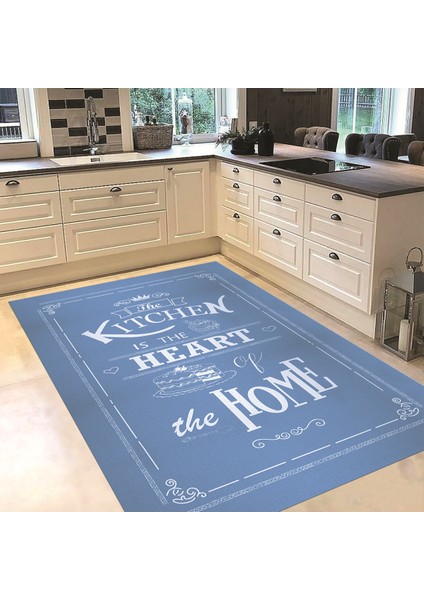 Dijital Baskılı Kaymaz Taban Yıkanabilir Mutfak Halısı Yolluk, V-Mutfak-15-Mavi, fiyatları