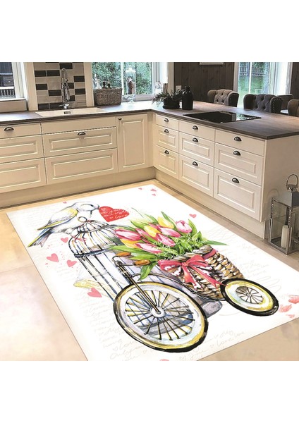 Dijital Baskılı Kaymaz Taban Yıkanabilir Mutfak Halısı Yolluk, V-Mutfak-21-Renkli, fiyatları