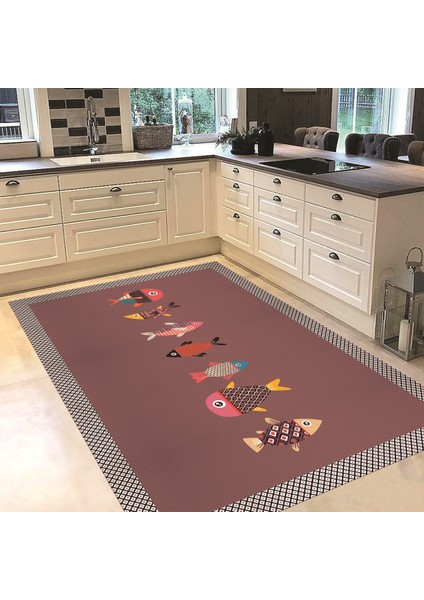 Dijital Baskılı Kaymaz Taban Yıkanabilir Mutfak Halısı Yolluk, V-Mutfak-11-Pembe, fiyatları