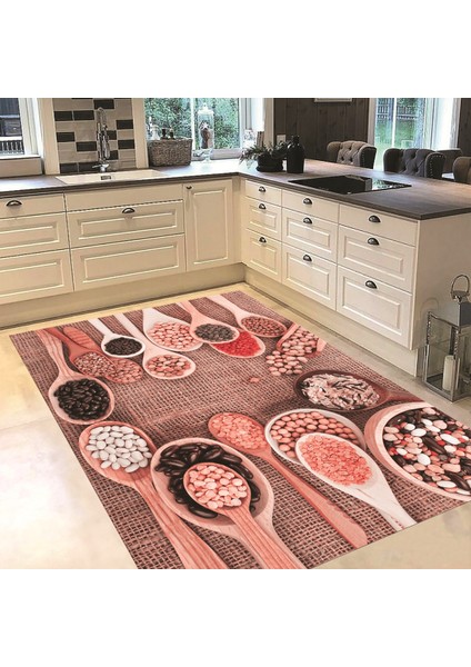 Dijital Baskılı Kaymaz Taban Yıkanabilir Mutfak Halısı Yolluk, V-Mutfak-29-Pembe, fiyatları