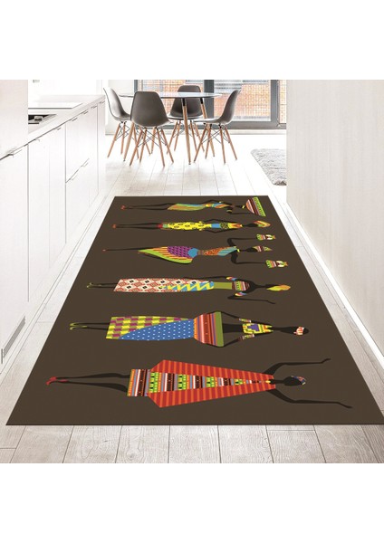 Dijital Baskılı Kaymaz Taban Yıkanabilir Mutfak Halısı Yolluk, V-Mutfak-40-Vizon,