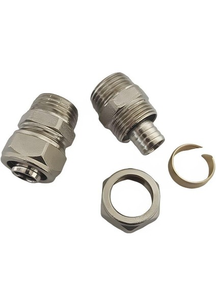 Pex ve Pert Mobil Boru Ekleme Nipeli Dış Dişli/erkek - Ø16X1/2" - Mobil Sistem Boru Bağlantı Rakoru