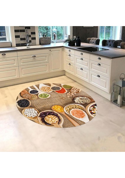 Dijital Baskılı Kaymaz Taban Yıkanabilir Yuvarlak Mutfak Halısı Yolluk, V-Y-Mutfak-29-Renkli, fiyatları