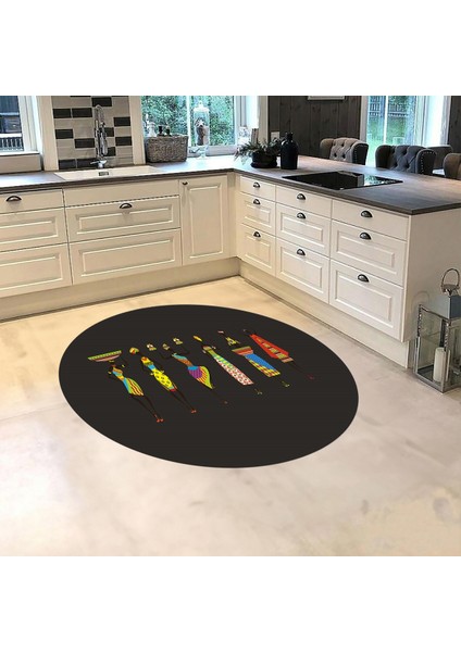 Dijital Baskılı Kaymaz Taban Yıkanabilir Yuvarlak Mutfak Halısı Yolluk, V-Y-Mutfak-40-Antrasit, fiyatları