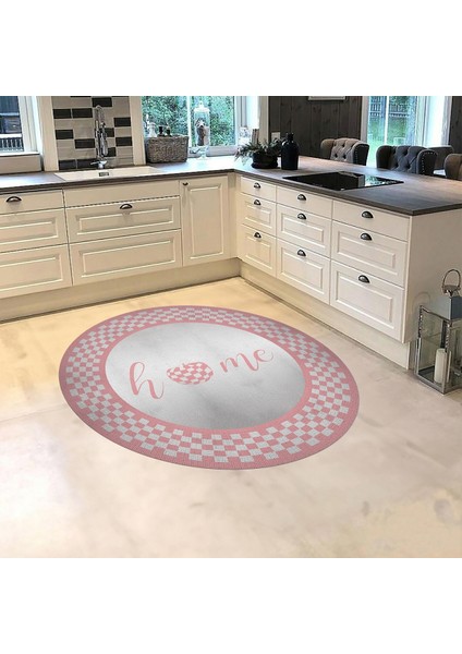 Dijital Baskılı Kaymaz Taban Yıkanabilir Yuvarlak Mutfak Halısı Yolluk, V-Y-Mutfak-12-Pembe, fiyatları