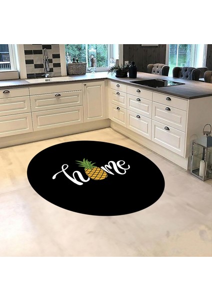 Dijital Baskılı Kaymaz Taban Yıkanabilir Yuvarlak Mutfak Halısı Yolluk, V-Y-Mutfak-31-Siyah, fiyatları