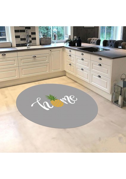 Dijital Baskılı Kaymaz Taban Yıkanabilir Yuvarlak Mutfak Halısı Yolluk, V-Y-Mutfak-31-Gri, fiyatları