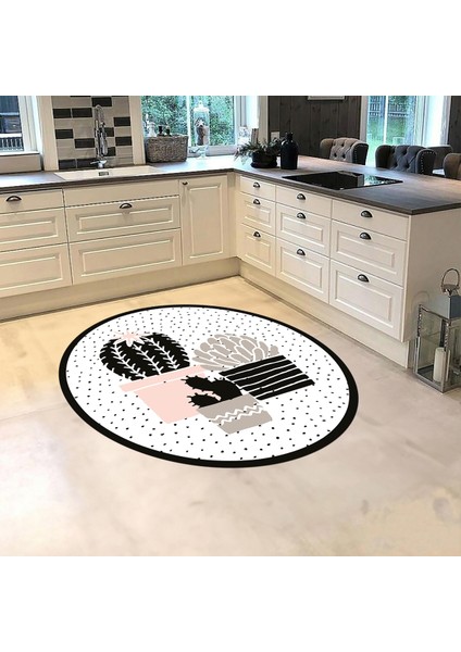 Dijital Baskılı Kaymaz Taban Yıkanabilir Yuvarlak Mutfak Halısı Yolluk, V-Y-Mutfak-38-Beyaz, fiyatları