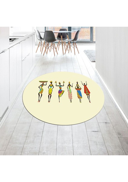 Dijital Baskılı Kaymaz Taban Yıkanabilir Yuvarlak Mutfak Halısı Yolluk, V-Y-Mutfak-40-Renkli,
