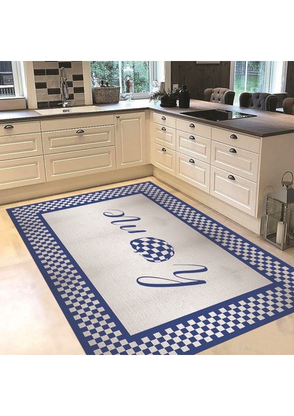 Dijital Baskılı Kaymaz Taban Yıkanabilir Mutfak Halısı Yolluk, V-Mutfak-12-Mavi, fiyatları