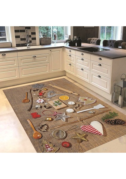 Dijital Baskılı Kaymaz Taban Yıkanabilir Mutfak Halısı Yolluk, V-Mutfak-16-Renkli, fiyatları