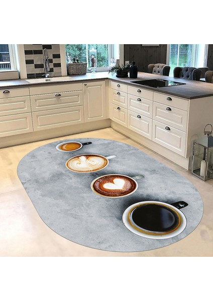 Dijital Baskılı Kaymaz Taban Yıkanabilir Oval Mutfak Halısı Yolluk, V-O-Mutfak-22-Renkli, fiyatları