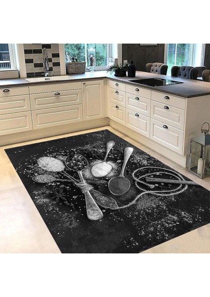 Dijital Baskılı Kaymaz Taban Yıkanabilir Mutfak Halısı Yolluk, V-Mutfak-19-Gri, fiyatları