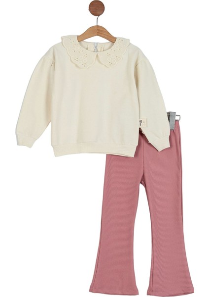 Brode Yakalı Omuz Büzgülü Takım