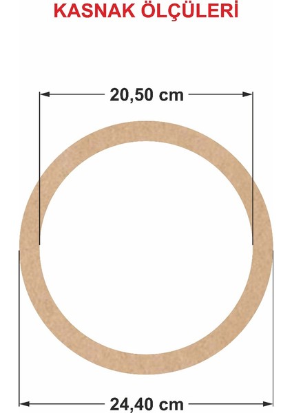 Ahşap Ham Mdf Vidasız 24,5 cm Çapında 10'lu Kasnak Seti Düş Kapanı ve Makrome Örgü Çemberi fiyatları