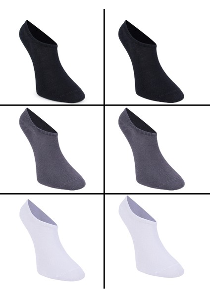 Bambu Kadın Sneaker Görünmez Çorap Dikişsiz Kutulu 6'lı modelleri